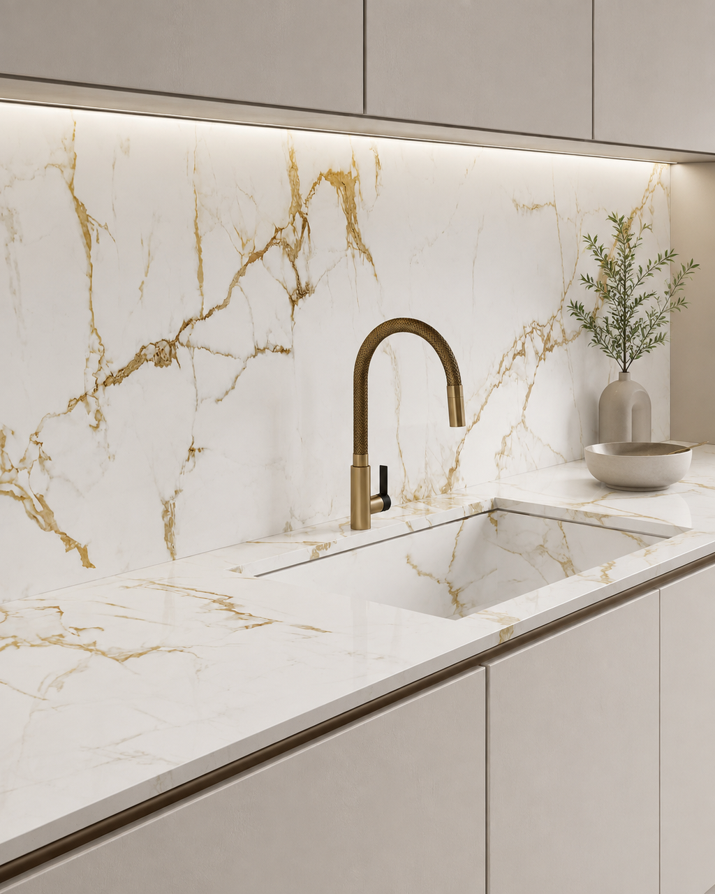 Unique Calacatta Copper White